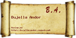 Bujella Andor névjegykártya